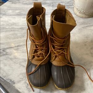 L.L. Bean Tan and Brown Bean Boots